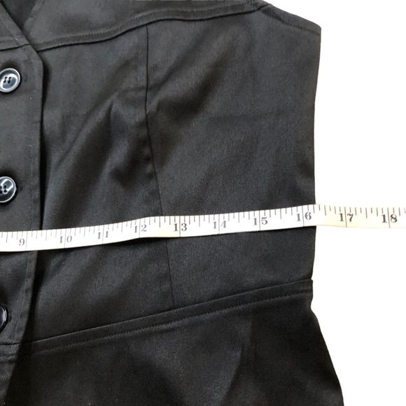 Vtg Star C.C.C. Black Silky Polyester Spandex Dressy Vest, Classy Western Wear - Picture 5 of 6